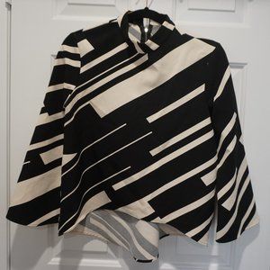 Zara - Black and White blouse, size S